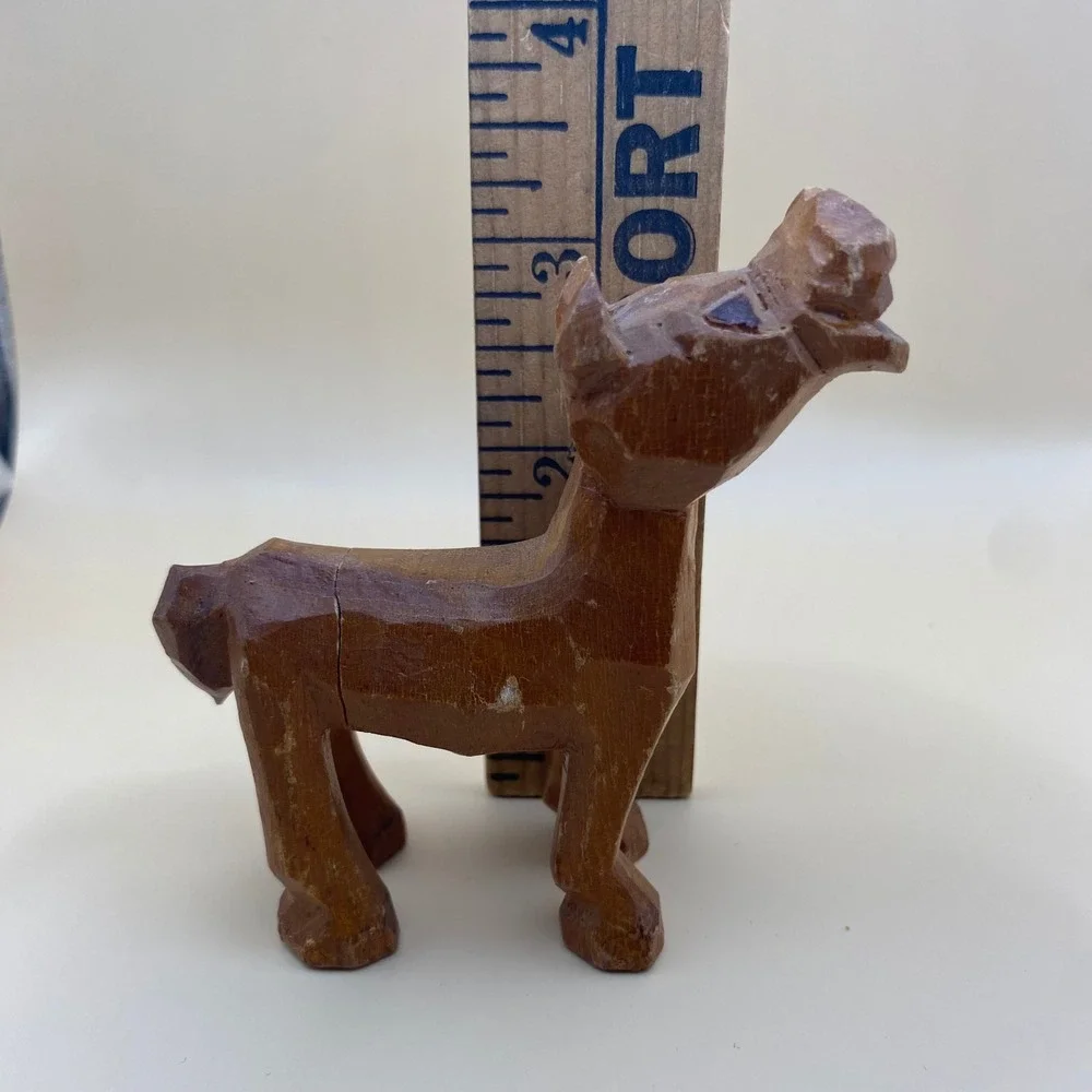 Vintage‎ Carter Hoffman Hand Carved Wood Horse Figurine Folk Art 3.5 Inch